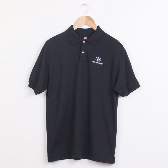BMW Polo Mens Medium Black - Picture 1 of 5